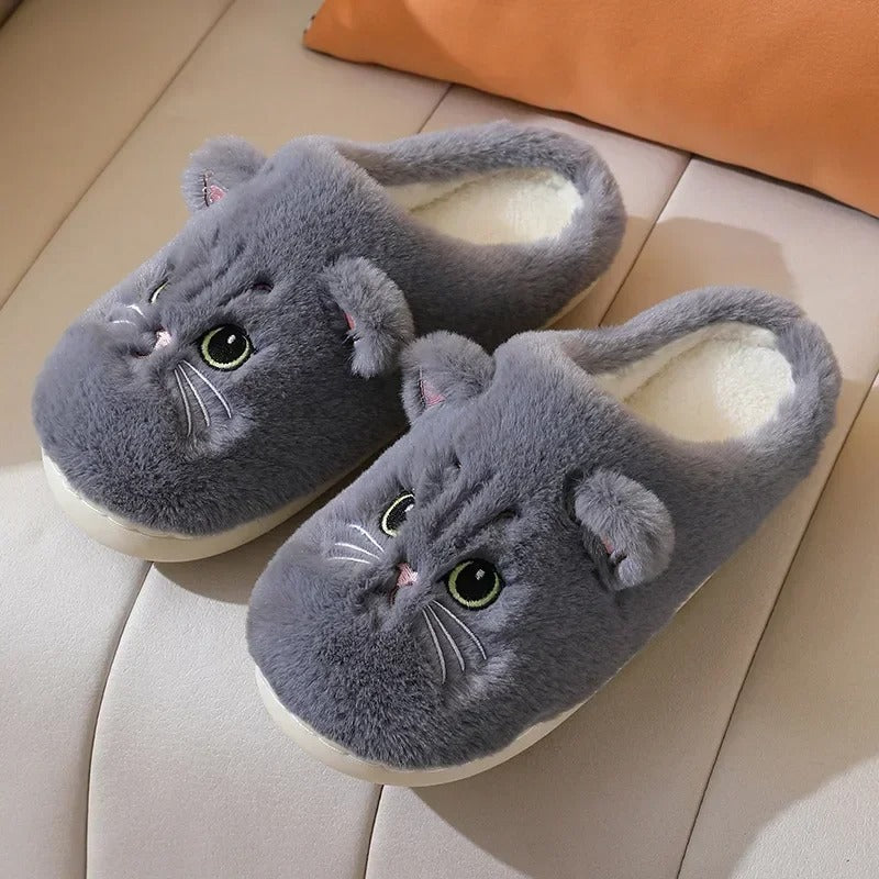 Pantoufle petit chat - 37 / Black