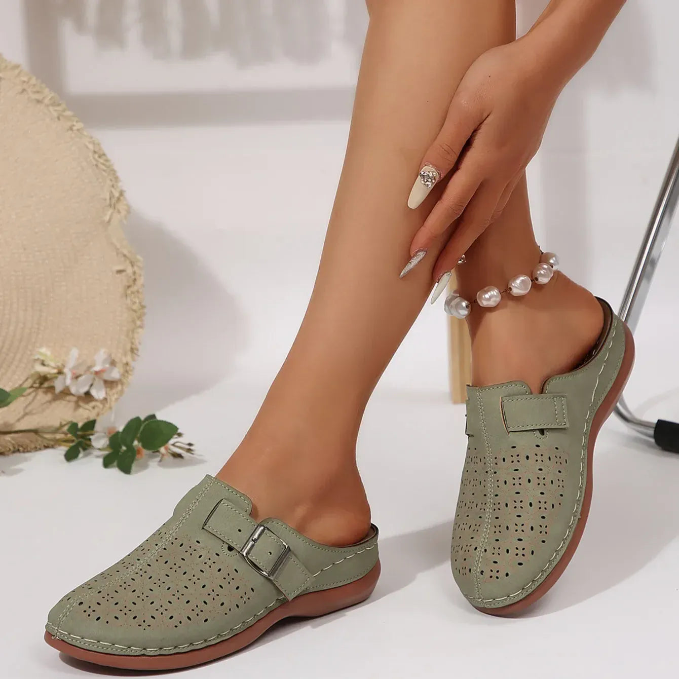 Sabots Modernes Orthopédiques Femme - Vert armée / 39