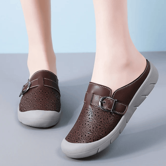 Sabots Orthopédiques Fleuris Femme - Marron / 36