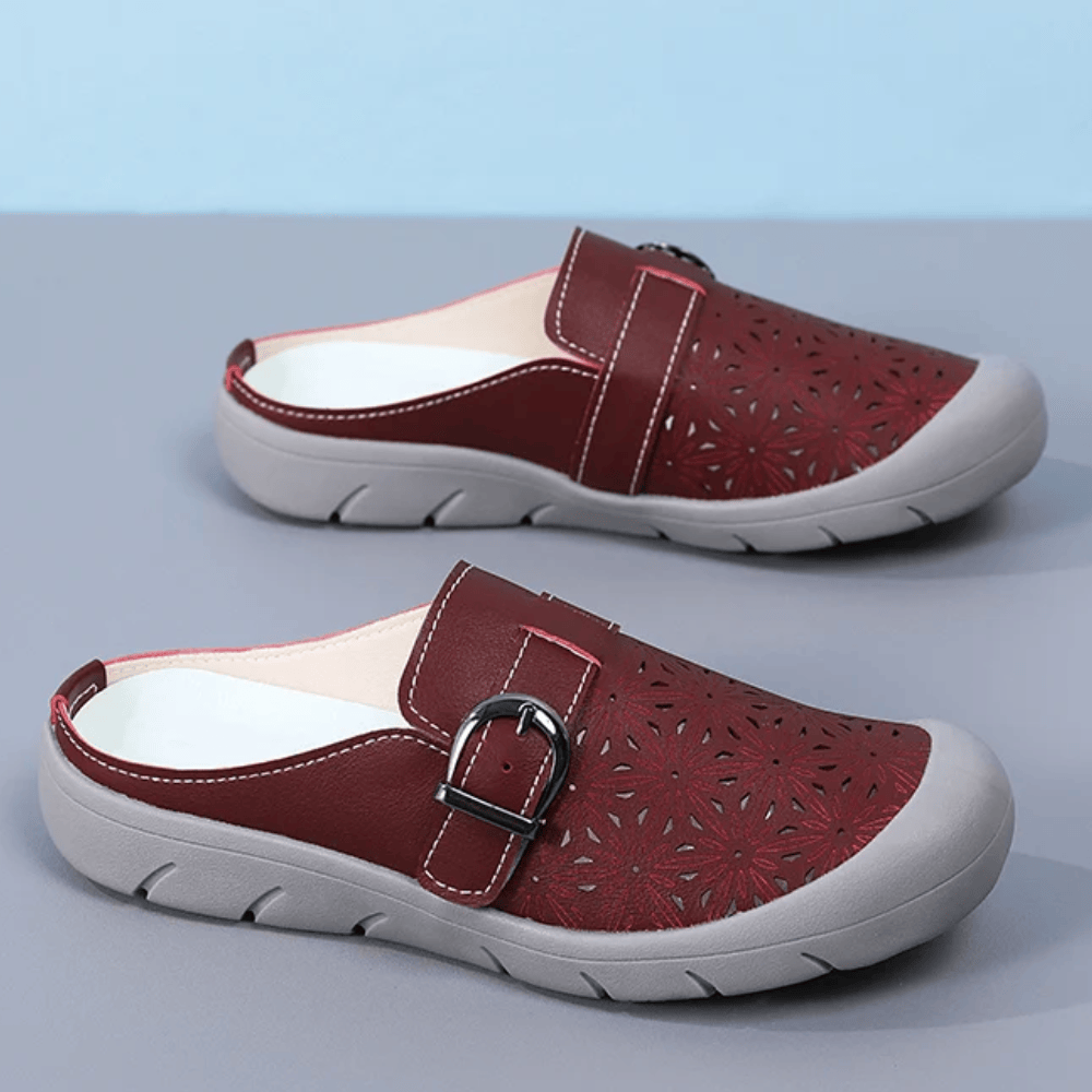 Sabots Orthopédiques Fleuris Femme - Marron / 38