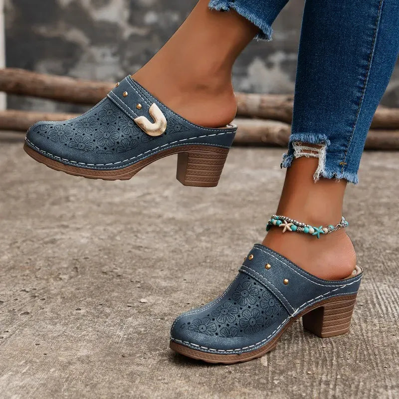 Sandale Orthopédique Femme avec Talon Compensé - 39