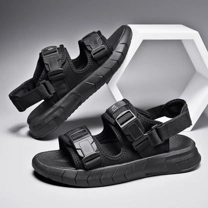 Sandale à scratch homme - 41 / Black