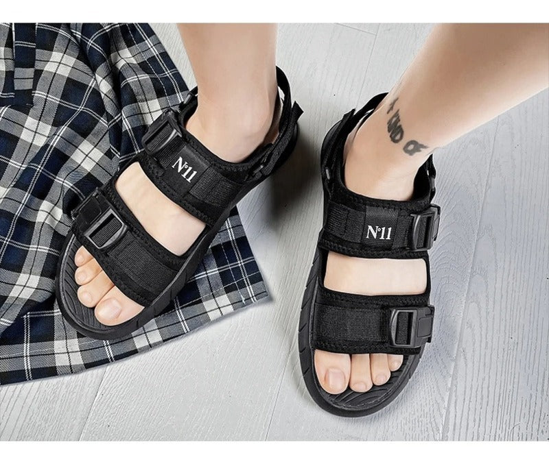 Sandale à scratch homme - 39 / Black