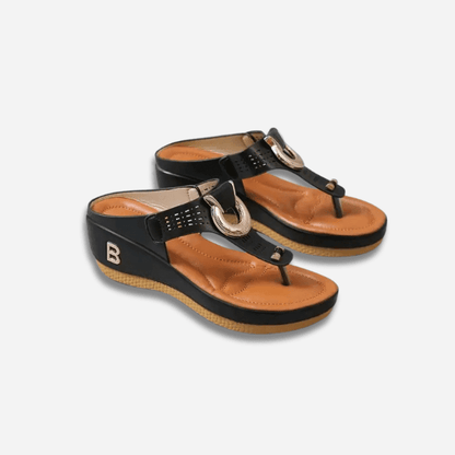 SANDALES ORTHOPÉDIQUES COMPENSÉES CONFORTABLES POUR FEMME - Confort Orthopédique