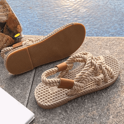 SANDALES TRESSÉES FEMME - Confort Orthopédique