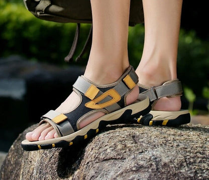 Sandales à scratch pour homme - 39 / Black