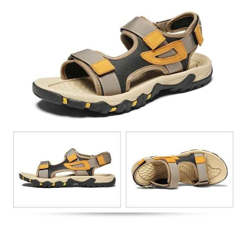 Sandales à scratch pour homme - 42 / Black