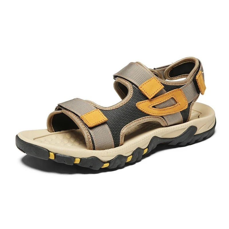 Sandales à scratch pour homme - 43 / Orange