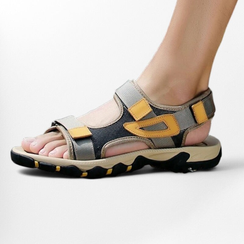 Sandales à scratch pour homme - 43 / Black