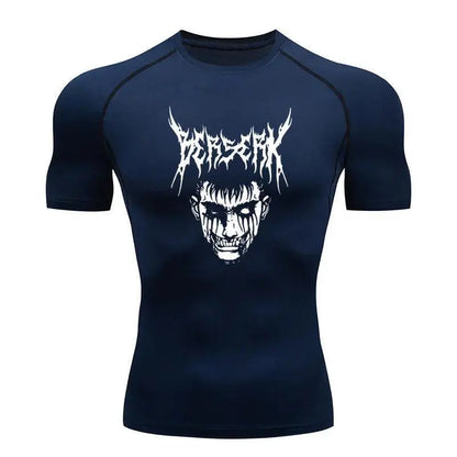 T-shirt compression anime - Noir / M