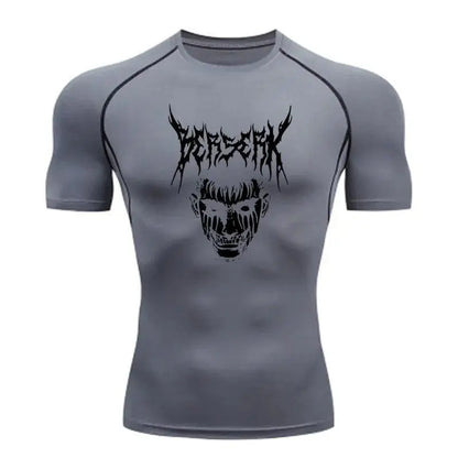 T-shirt compression anime - Noir / XL