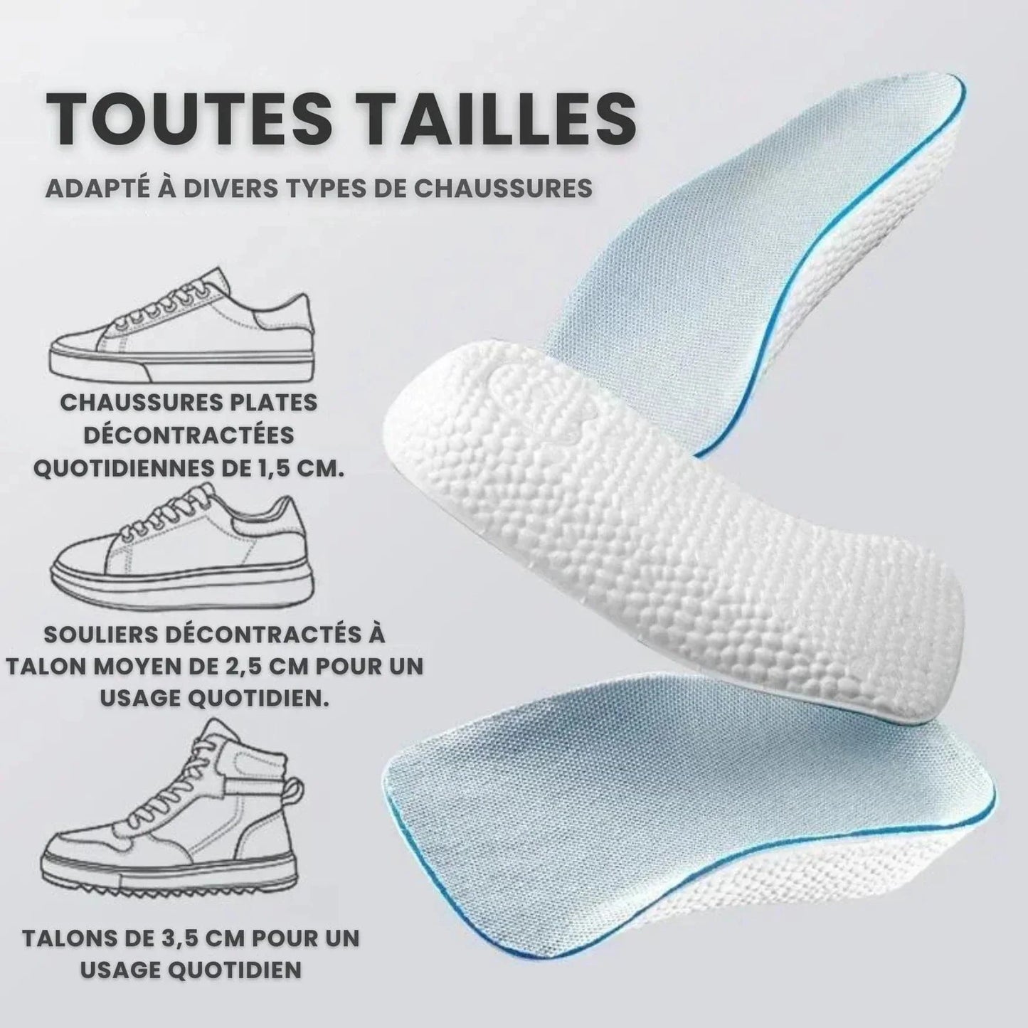 Talonnette Orthopédique À Mémoire De Forme - Rose / 2.5 cm