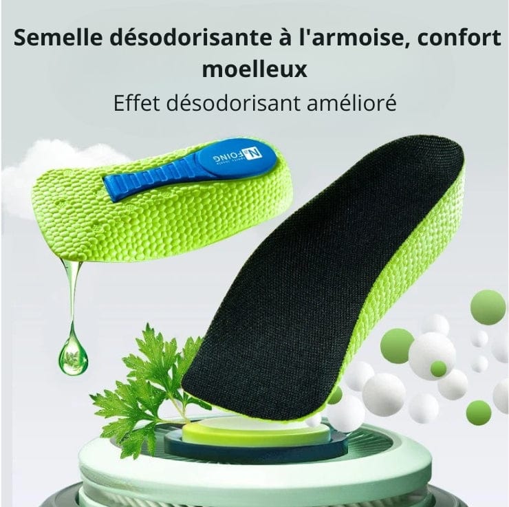Talonnette Orthopédique À Mémoire De Forme Anti Odeur - Blanc / 2.5 cm