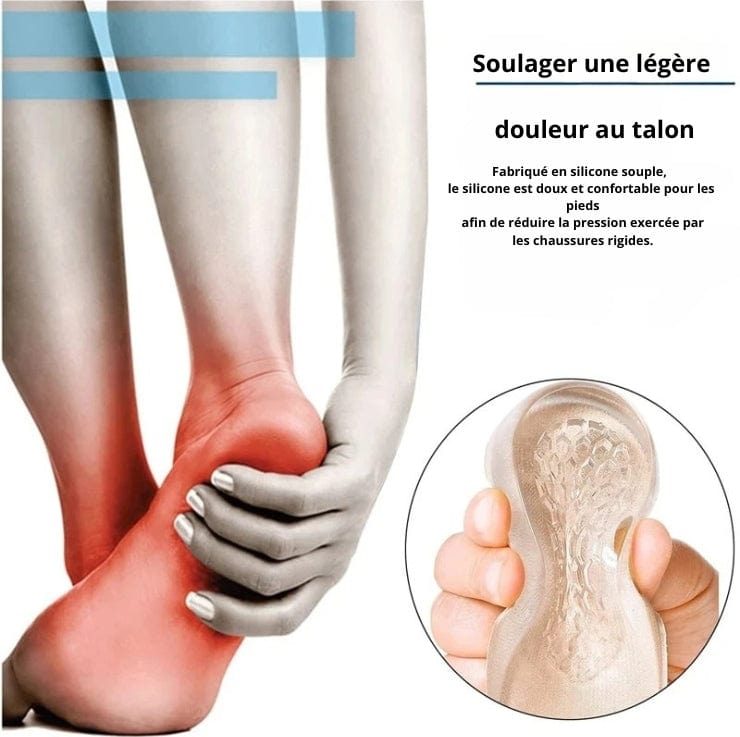 Talonnette Orthopédique Confortable En Silicone Souple - S ( 11 x 5.5 x 3.5 ) cm