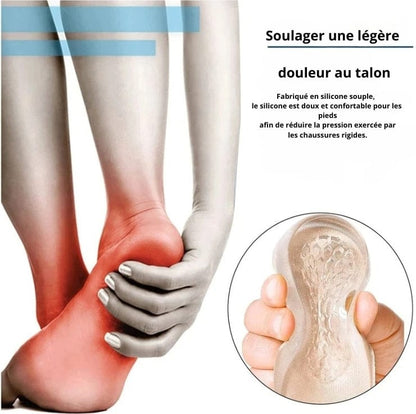 Talonnette Orthopédique Confortable En Silicone Souple - S ( 11 x 5.5 x 3.5 ) cm