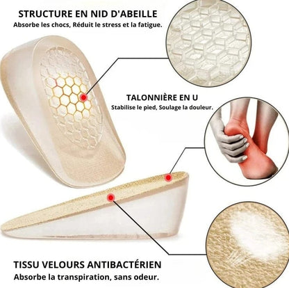 Talonnette Orthopédique Confortable En Silicone Souple - S ( 11 x 5.5 x 2.5 ) cm