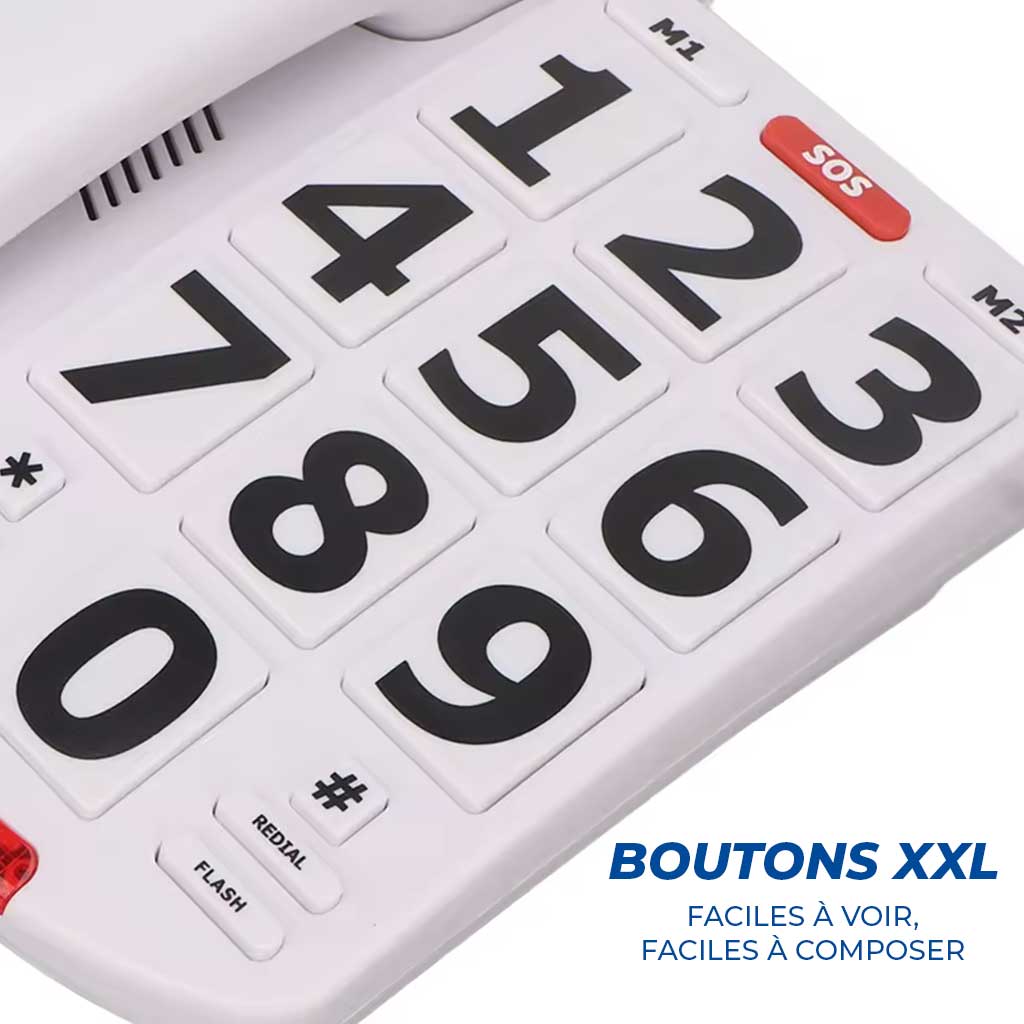Téléphone Fixe Grosses Touches Senior - Image 3
