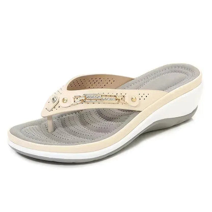Tong Orthopédique Femme Confortable Et Durable - Khaki / 40