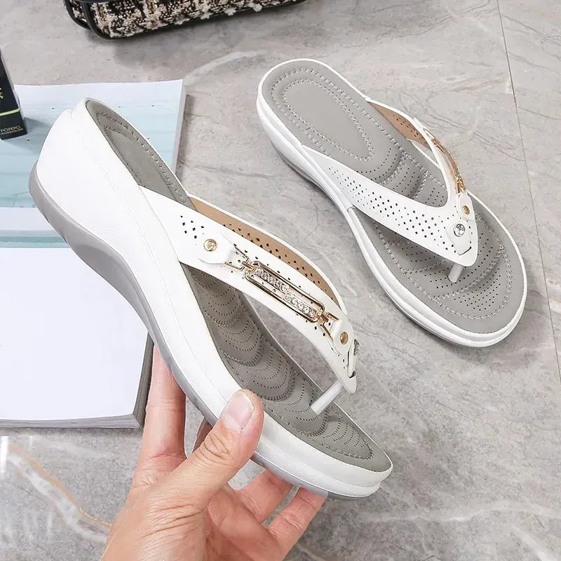 Tong Orthopédique Femme Confortable Et Durable - Khaki / 38