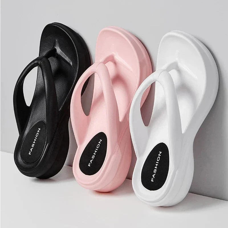 Tong Orthopédique Femme Souple et Élégante - Noir / 37-38