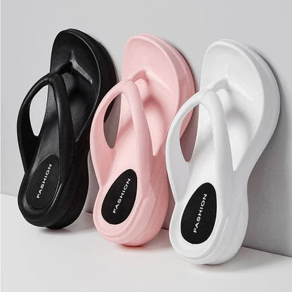 Tong Orthopédique Femme Souple et Élégante - Noir / 37-38