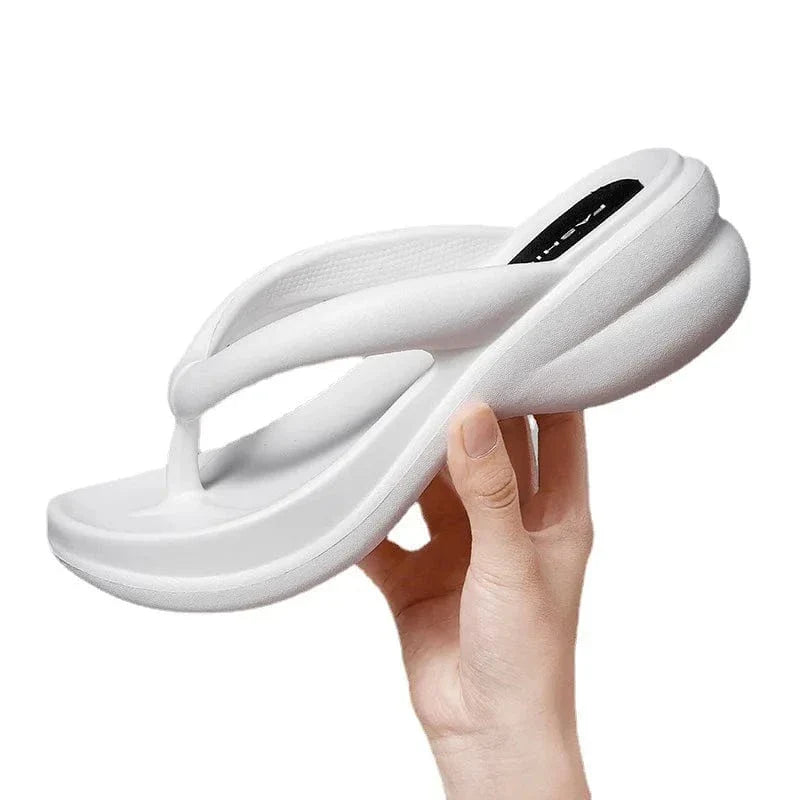 Tong Orthopédique Femme Souple et Élégante - Blanc / 37-38