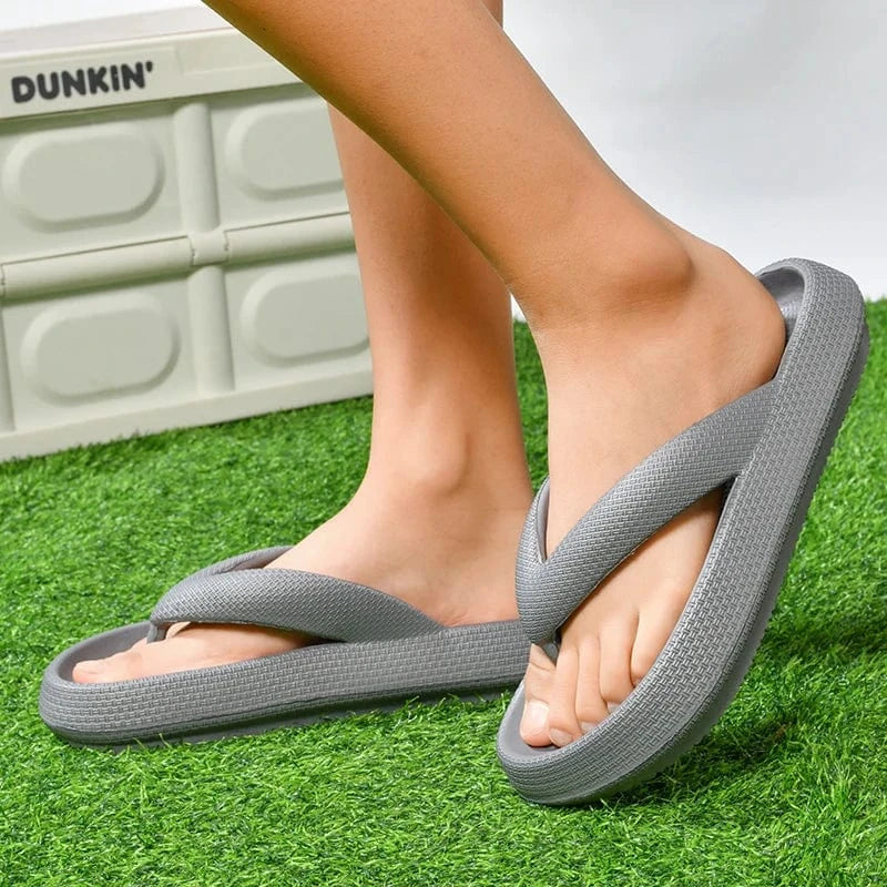 Tongs Orthopédiques à Semelle Épaisse pour La Plage - Blanc / 44-45