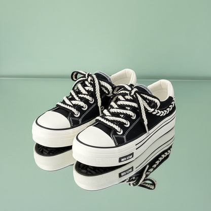 Chaussures orthopédiques en toile à plateforme pour femme Bonnie - Confort Orthopédique