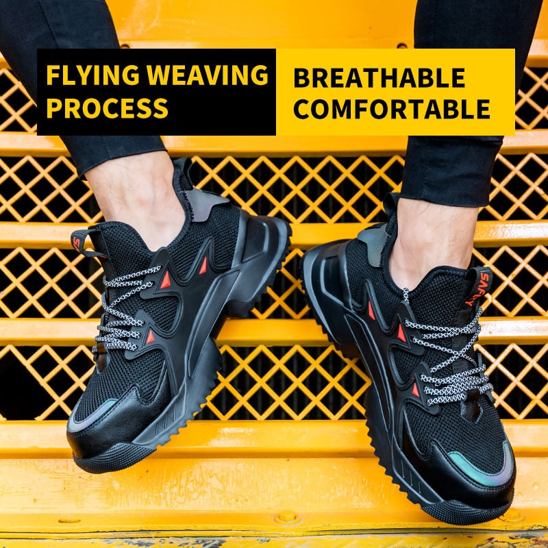 Chaussures de sécurité à bout en acier, respirantes, légères et indestructibles pour hommes - Safety