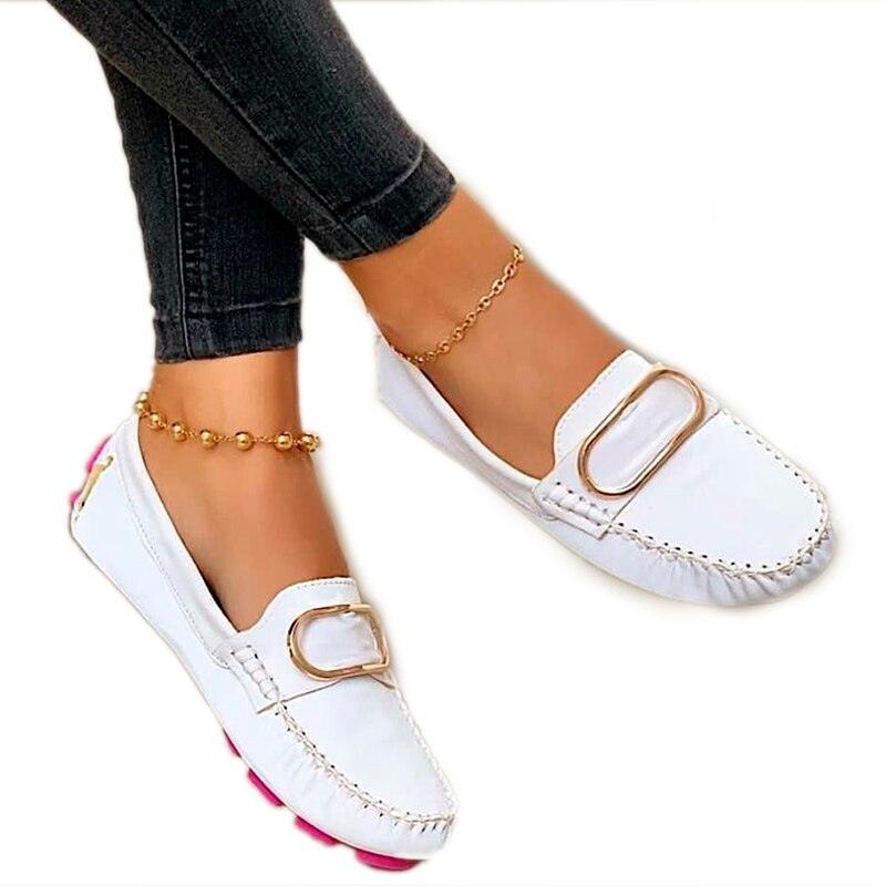 Mocassin pour femme avec boucle en métal - Melinda Confort Orthopédique