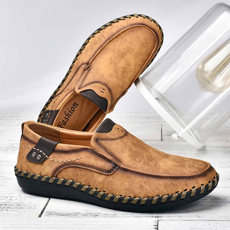 Comfortable leather loafers for men