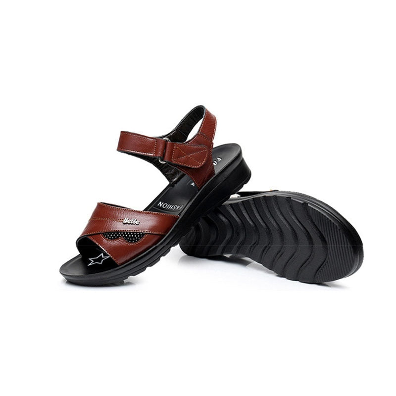 Women Orthopedic Cow Leather Sandals