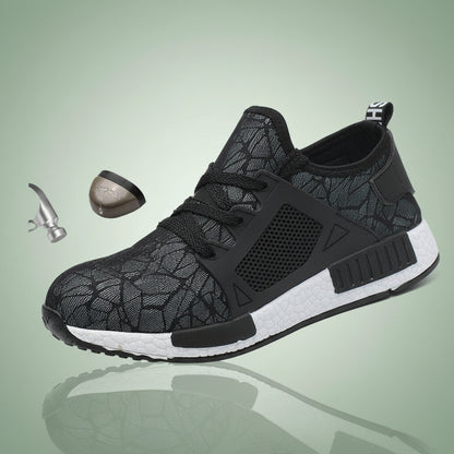 Chaussures de sécurité aérées anti-perforations à coques en acier pour hommes - Golden Confort Orthopédique