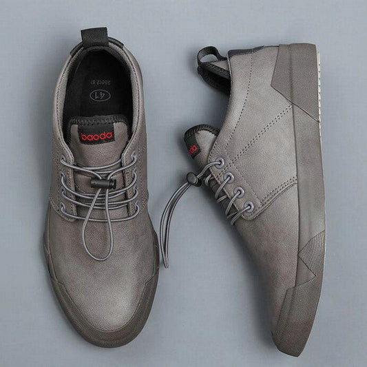 Chaussures décontractées en cuir à lacets pour hommes - Turbon Confort Orthopédique