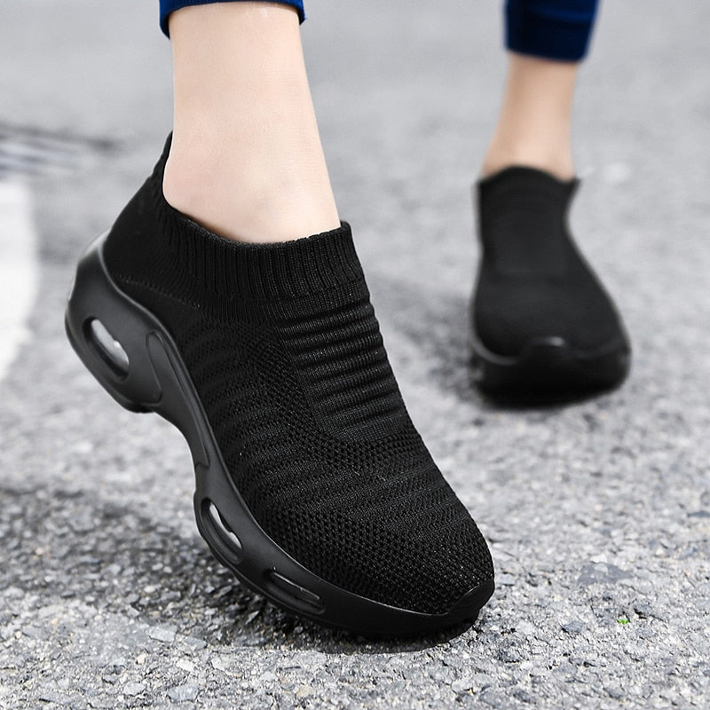 Orthopedic platform sneakers without lace for women - Prima
