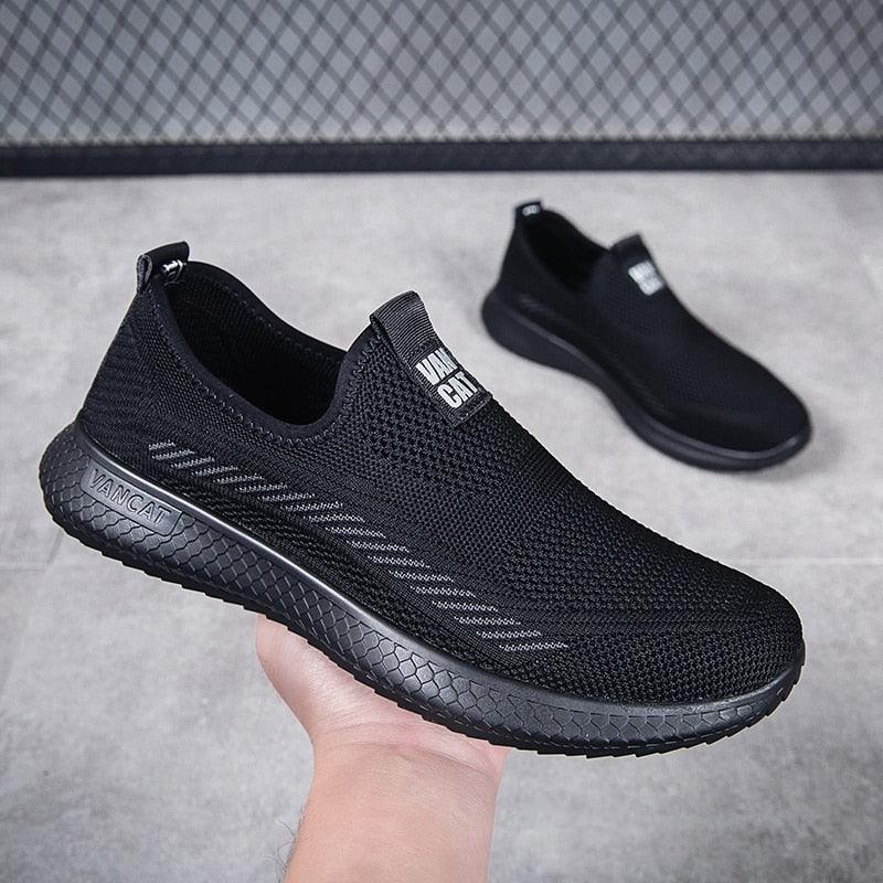 Chaussures De Loisirs Homme Sans Lacets - Baskets Légères Antidérapantes - Confort Urbain, Couleur Contrastée