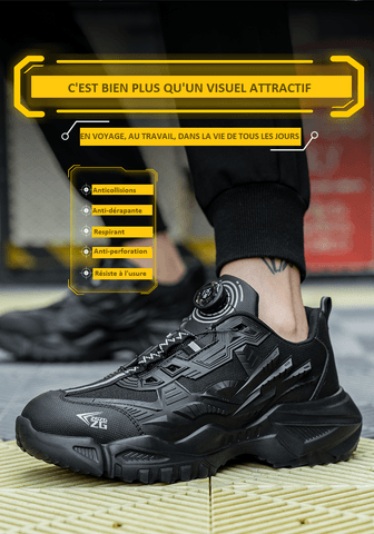 Chaussures de securite a distance en fil d acier pour hommes Confort Orthopedique