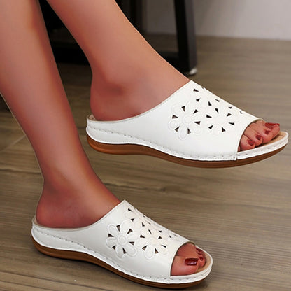 Fashionable Flower Pattern Soft Sandals