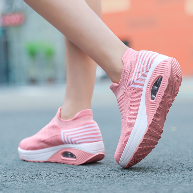 Women's Rubber Sole Breathable Sport Orthopedic Shoes
