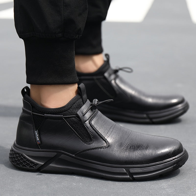 Chaussures de sécurité imperméables en cuir noir pour hommes - GOFF