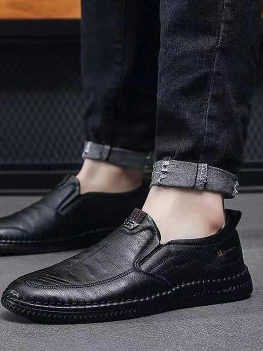 Mocassins en cuir à enfiler pour hommes - Sergy Confort Orthopédique
