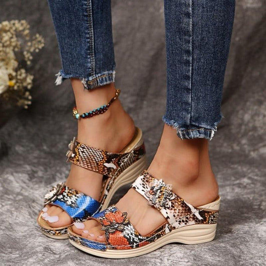 Sandales à plateforme compensée pour Femmes -Fanny Confort Orthopédique