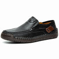 Leather loafers with rubber sole for men - Voltem