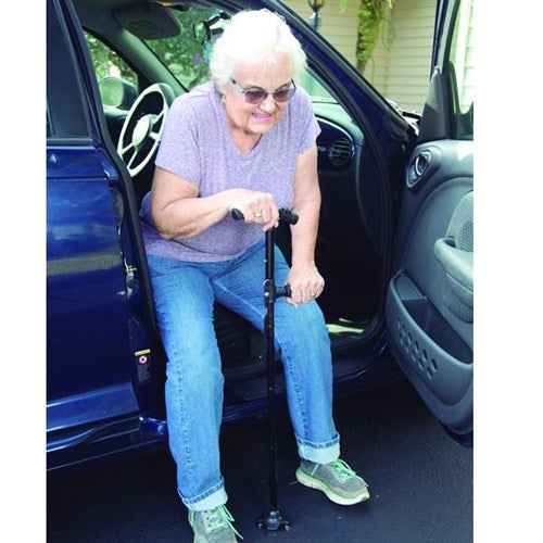 Foldable LED walking stick with SOS function