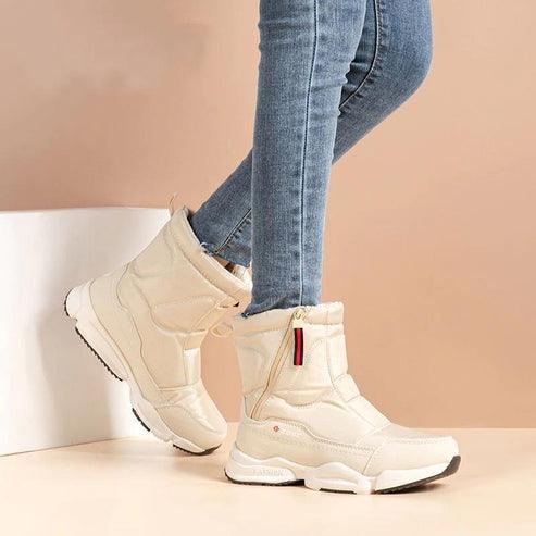 Bottes de neige d'hiver pour femmes - Bottes doublées de fourrure Confort Orthopédique